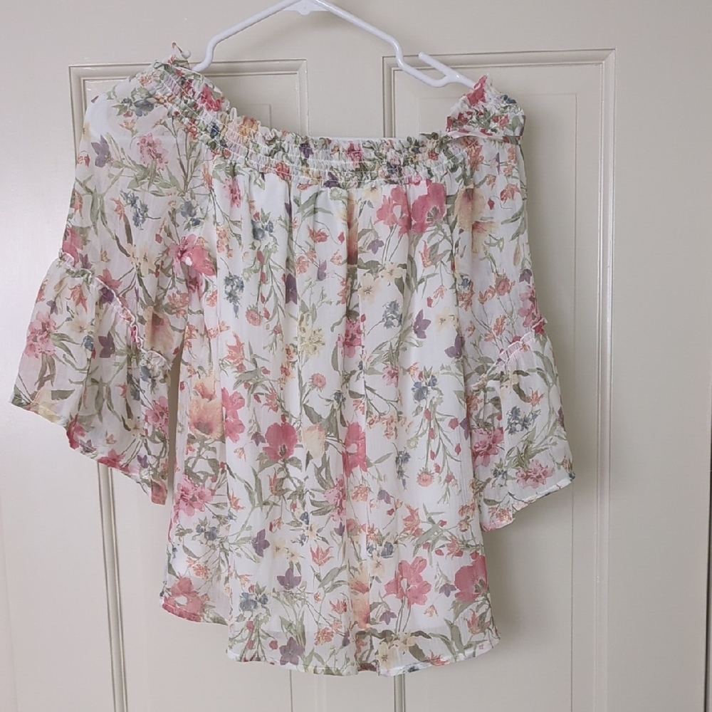by & by Floral Off-Shoulder Blouse